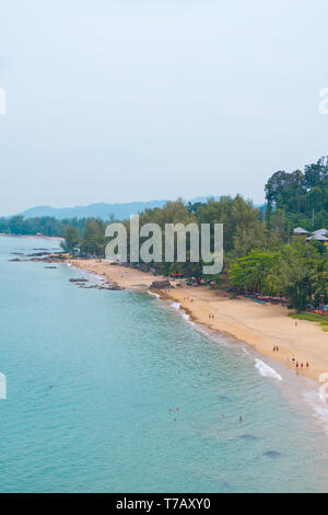 Spiaggia, vista in elevazione, Khao Lak, Thailandia Foto Stock