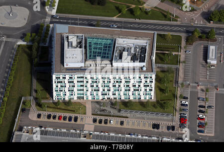 Vista aerea della Polizia di Greater Manchester sede, Monsall, Moston Vale, Manchester Foto Stock