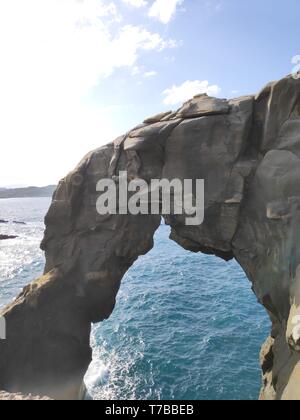 Nuovo Taiepi City, Taiwan - 3 Maggio 2019 : La Proboscide Rock presso la costa di Taiwan, Shenao, Nuova Taipei, Taiwan Foto Stock