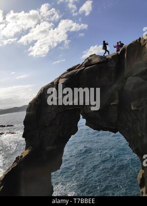 Nuovo Taiepi City, Taiwan - 3 Maggio 2019 : La Proboscide Rock presso la costa di Taiwan, Shenao, Nuova Taipei, Taiwan Foto Stock