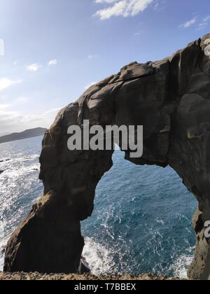 Nuovo Taiepi City, Taiwan - 3 Maggio 2019 : La Proboscide Rock presso la costa di Taiwan, Shenao, Nuova Taipei, Taiwan Foto Stock