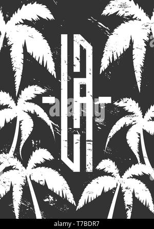 Los Angeles caratteri vettoriali per scheda, tee print design. Tipografia preventivo per t-shirt Illustrazione Vettoriale