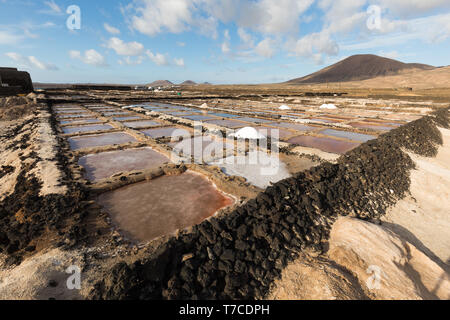 Miniera di sale di Los Cocoteros a Lanzarote, Spagna Foto Stock