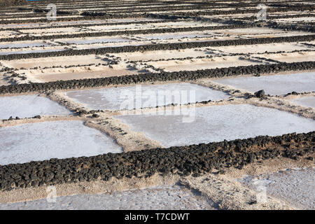 Miniera di sale di Los Cocoteros a Lanzarote, Spagna Foto Stock