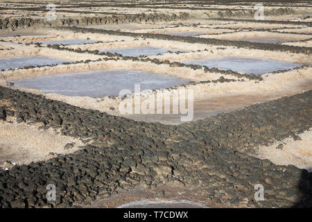 Miniera di sale di Los Cocoteros a Lanzarote, Spagna Foto Stock