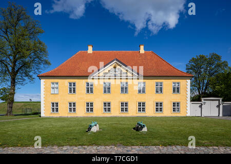 Kommandantgården (Comandante casa), costruito 1725 da Elias David Haüsser/Mathis Wulff; Kastellet, Copenhagen, Danimarca Foto Stock