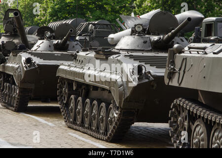 Sofia, Bulgaria - Maggio, 06, 2019: St. George's Day - La tradizionale parata militare a Sofia, in Bulgaria il 6 di maggio - Il giorno del coraggio. Foto Stock