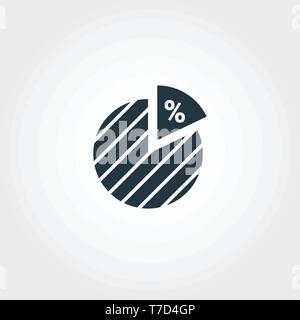 Diagramma icona. Monochome design premium da parte delle imprese di raccolta di icone. UX e UI semplice schema pittogramma icona. Illustrazione Vettoriale