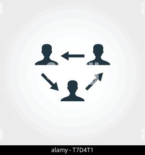 Icona di partenariato. Monochome design premium da parte delle imprese di raccolta di icone. UX e UI pittogramma semplice icona di partenariato Illustrazione Vettoriale