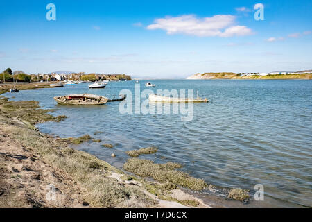 Vista di Walney canale verso Barrow in Furness Foto Stock