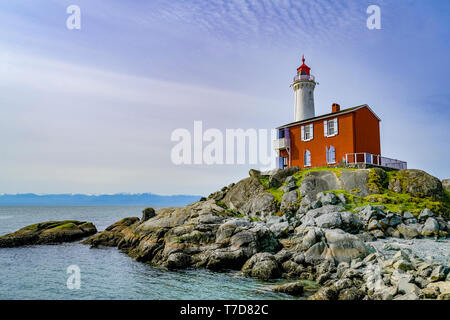 Fort Rodd Hill e Fisgard Lighthouse NHS, Victoria, British Columbia, Canada Foto Stock