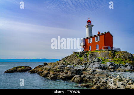 Fort Rodd Hill e Fisgard Lighthouse NHS, Victoria, British Columbia, Canada Foto Stock