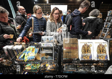 Tutankhamon, il tesoro del faraone Exhibition Parigi Foto Stock