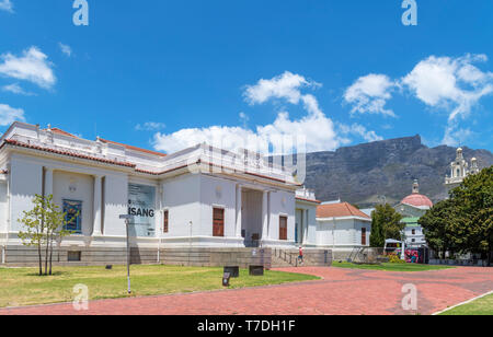 Iziko South African National Gallery. La Galleria Nazionale con la Table Mountain in background, Cape Town, Western Cape, Sud Africa Foto Stock