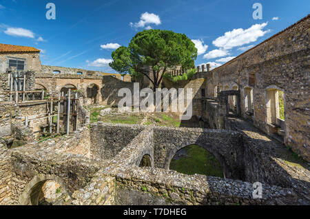 La visita del Convento di Cristo a Tomar Foto Stock