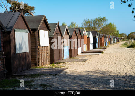 Spiaggia di capanne, Studland bay, Dorset, Regno Unito Foto Stock