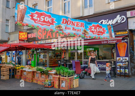 Doener Imbiss, Muellerstrasse, Wedding, Mitte di Berlino, Deutschland, Müllerstrasse Foto Stock