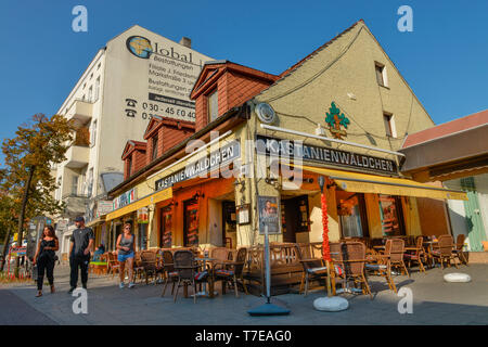 Gaststaette, Kastanienwaeldchen, Residenzstrasse, Reinickendorf, Berlino, Deutschland, Kastanienwäldchen Foto Stock