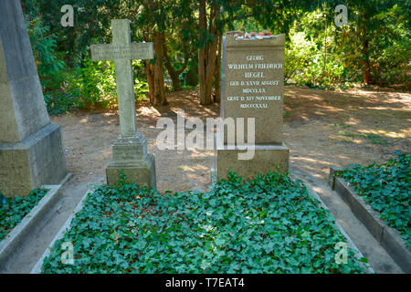 Grab, Georg Friedrich Wilhelm Hegel, Dorotheenstaedtischer Friedhof, Chausseestrasse, nel quartiere Mitte di Berlino, Deutschland, Dorotheenstädtischer Friedhof Foto Stock