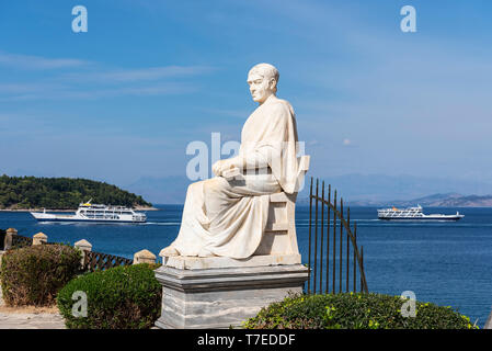 Frederick Nord monumento, Bosschetto Park, Corfu','isola di Corfu, Isole Ionie, Grecia Foto Stock
