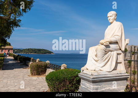 Frederick Nord, monumento, Bosschetto Park, parco, promenade, Corfu, l'isola di Corfù, Corfu, Isole Ionie, Grecia Foto Stock