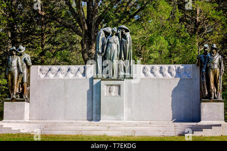 Un confederato memorial a "nel sud il causa persa" è raffigurato a Sciloh National Military Park, Sett. 21, 2016 in Silo, Tennessee. Foto Stock