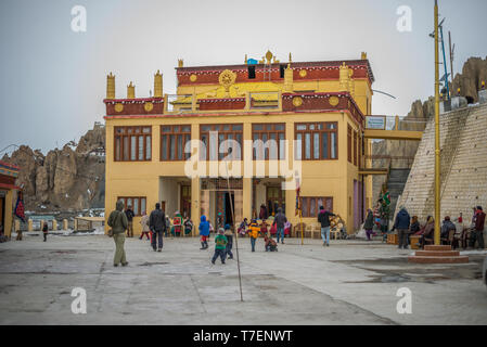 Spiti, Himachal Pradesh, India - 24 Marzo 2019 : Foto del monastero di Dhankar in Himalaya Foto Stock