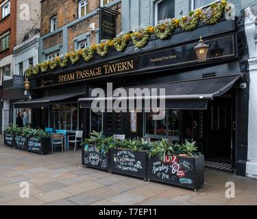 Il passaggio di vapore taverna, Upper Street, Londra Foto Stock