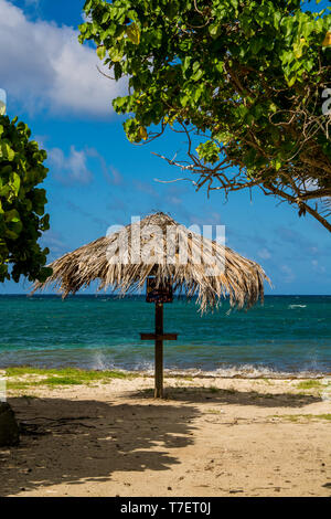 Columbus landing site pietra miliare storica nazionale, St. Croix, Isole Vergini americane. Foto Stock