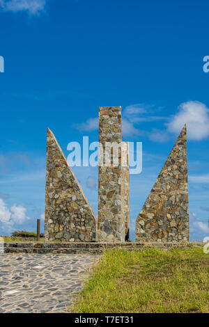 Monumento millenario, punto Udall, St. Croix, Isole Vergini americane. Foto Stock