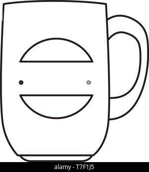 La tazza con il simbolo societario Illustrazione Vettoriale