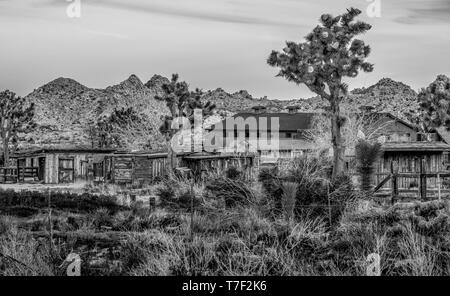 Famoso Pioneertown in California la sera - CALIFORNIA, STATI UNITI D'America - 18 Marzo 2019 Foto Stock