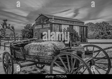 Famoso Pioneertown in California la sera - CALIFORNIA, STATI UNITI D'America - 18 Marzo 2019 Foto Stock