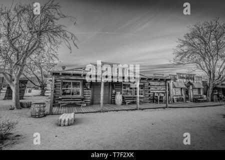 Famoso Pioneertown in California la sera - CALIFORNIA, STATI UNITI D'America - 18 Marzo 2019 Foto Stock