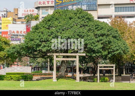 Taipei, Jan 11: Mezzogiorno vista del Governatore Generale Akashi Motojiro nel Cimitero Vecchio Sito il Jan 11, 2019 a Taipei, Taiwan Foto Stock