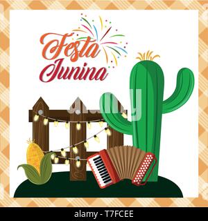 Festa junina cartoon Illustrazione Vettoriale