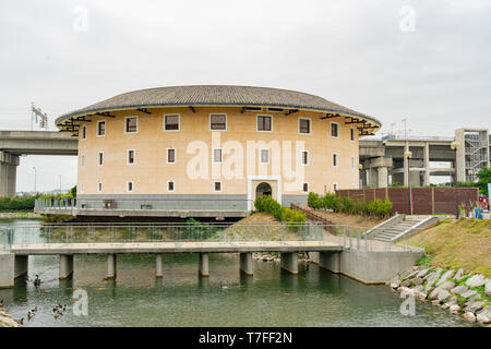 Miaoli, DIC 21: vista esterna del Miaoli Hakka casa rotonda sul dicembre 21, 2018 a Miaoli, Taiwan Foto Stock