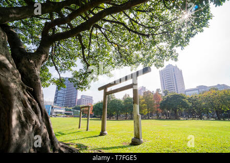 Taipei, Jan 11: Mezzogiorno vista del Governatore Generale Akashi Motojiro nel Cimitero Vecchio Sito il Jan 11, 2019 a Taipei, Taiwan Foto Stock