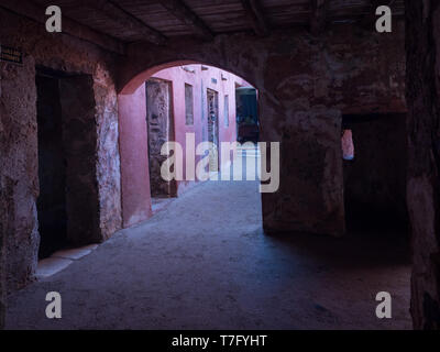 La casa degli schiavi sulla isola di Goree. Gorée. Dakar, Senegal. L'Africa. Foto Stock