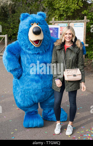 Gli arrivi di celebrità per WONDER PARK @ Chessington World of Adventures Resort presenta: Jenni Falconer dove: Londra, Regno Unito quando: 06 Apr 2019 Credit: Phil Lewis/WENN.com Foto Stock