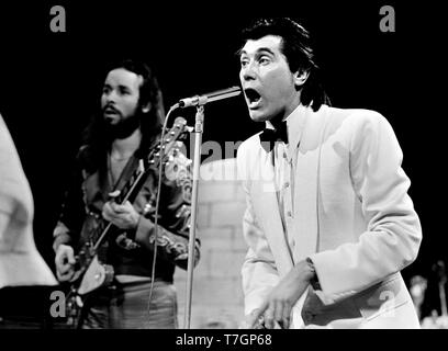 Brian Ferry, Hilversum, Paesi Bassi - 1973 (foto Gijsbert Hanekroot) *** Caption locale *** Roxy Music, Brian Ferry Foto Stock