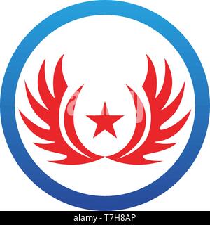 Ali logo e simboli modello app icone Illustrazione Vettoriale