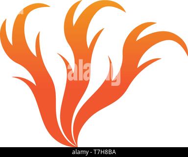 Fire logo logo a caldo e i simboli delle icone del modello Illustrazione Vettoriale