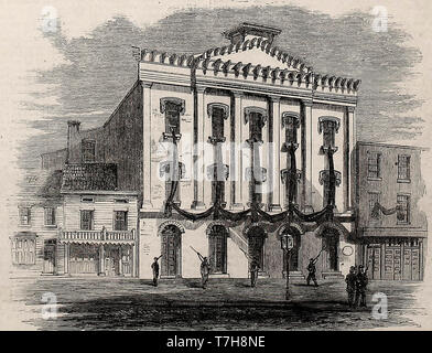 Aspetto di Ford's Theatre, Washington DC, dopo l assassinio di Abraham Lincoln Foto Stock