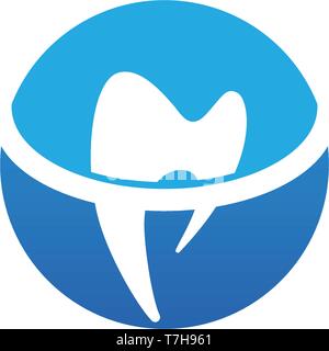 Per le cure dentarie logo e i simboli delle icone del modello di app Illustrazione Vettoriale