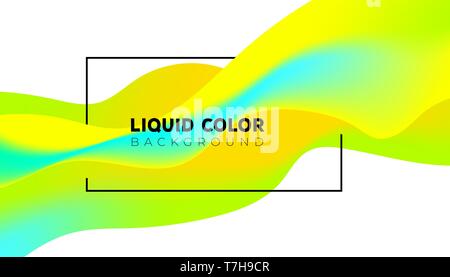 Creative design 3d astratto liquido di moderne forme d'onda di gradiente vendita banner. Il design del vettore per copertine, biglietto di auguri, poster o volantini. Illustrazione Vettoriale
