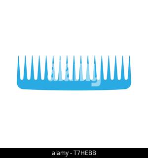 Pettine per capelli icona vettore isolato illustrazione dello stile Brush. Femmina Barbiere Salone di bellezza cura parrucchiere spazzola per capelli Illustrazione Vettoriale