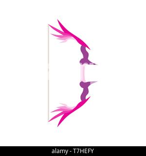 La freccia di amore cupido vettore di prua il giorno di san valentino cuore sfondo. Design illustrazione febbraio scheda icona romantica vacanza angelo Illustrazione Vettoriale