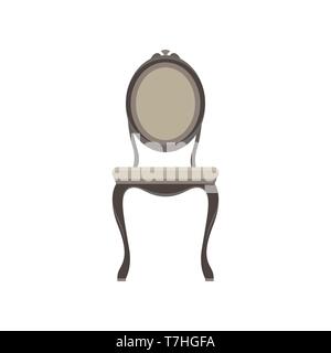 Sedia classica mobili vettore icona set illustration design retrò vintage isolato comfort elemento di arredamento Illustrazione Vettoriale