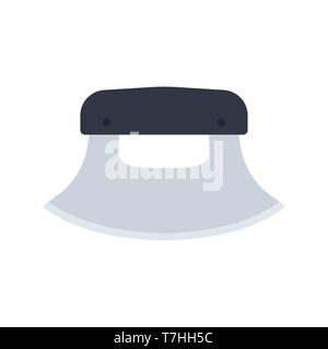 Coltello da caccia di metallo vettore arma icona simbolo. Ferro da stiro closeup il bordo di lama silhouette di attrezzature militari Illustrazione Vettoriale